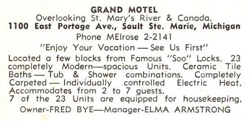 Grand Motel - Vintage Postcard